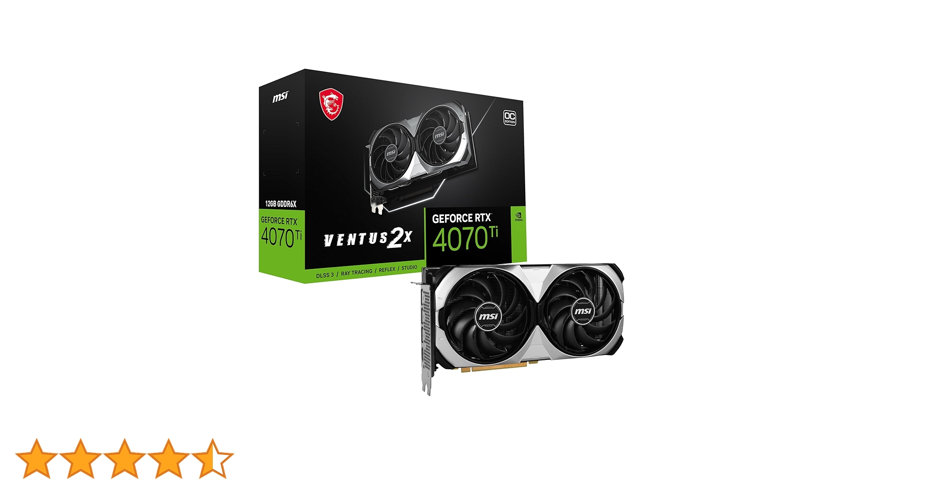 グラフィックボード・グラボ・ビデオカード GeForce RTX4070 VENTUS 2X 12G OC Amazon | MSI GeForce RTX 4070 VENTUS 2X E 12G OC 2ファン